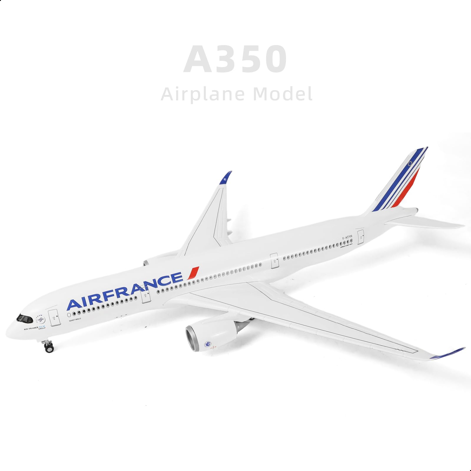 1/144 France A350 18 Zoll großes Modelldruckguss für Airbus A350 Flugzeugmodellbausatz mit Ständer Sky Jumbo Airliner Modellflugzeug Display Sammlermodellbausatz als Geschenk
