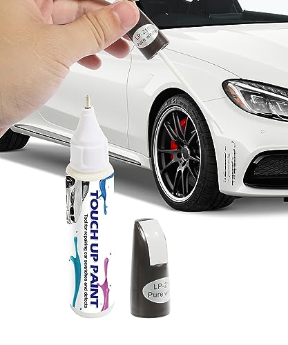 YAKEFLY Car Touch Up Fill Paint Pen,2-In-1 Automotive Touch up Paint,Easy & Quick Auto Car Paint Scratch Repair,Special-purpose Repair Paint Pen Car Touch Up Paint for Scratch Repair Various Cars (White)