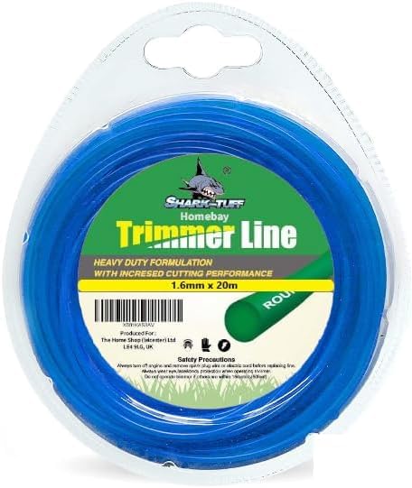 Shark-Tuff® 20M Universal Strimmer Wire Heavy Duty | 1.2mm 1.6mm 2mm Strimmer Cord | Grass Trimmer Strimmer Line | Fits All String Trimmer Models