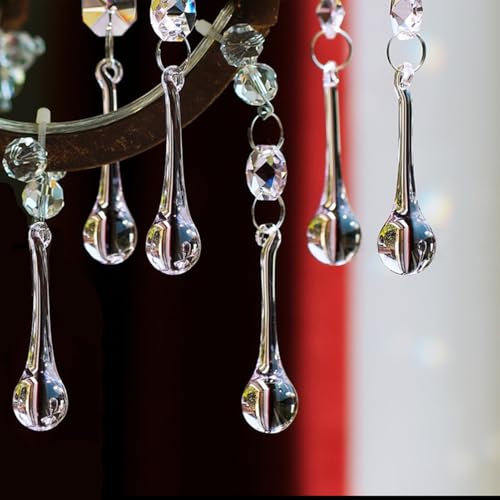 DAHI 14pcs Christbaumschmuck eiszapfen eistropfen Anhänger aus Glas...