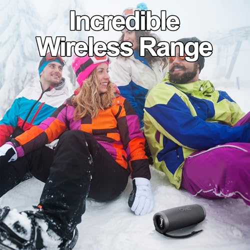 Image of OontZ Cylinder Portable Bluetooth Speaker, 14W, 20-Hour Playtime, IPX7 | 14W Bluetooth speaker with fuller bass, 100-ft range, IPX7 waterproofing, stereo pairing and mic.