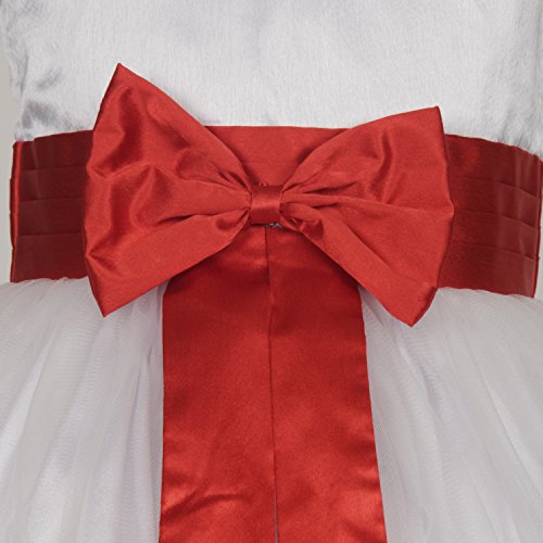 Image of SOFYANA Girl's Satin A-Line Knee-Length Dress