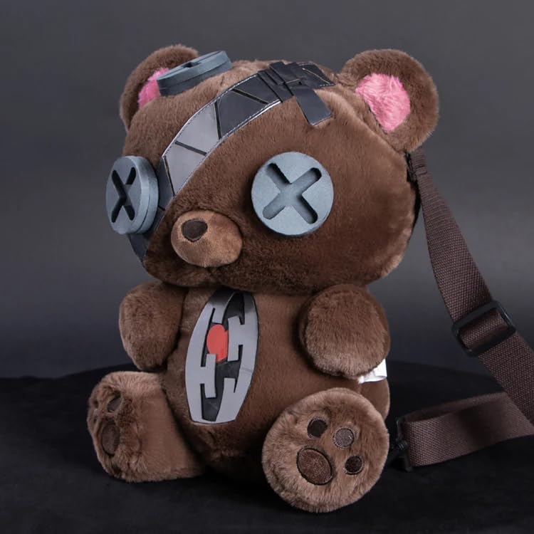 Cosplay Plush Bear Backpack Shoulder Bag Anime Game Maidservant Costume Props Merch3