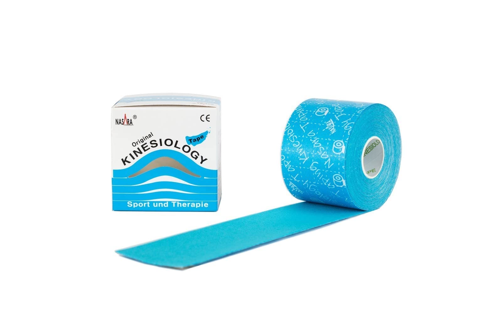 Nasara Original Kinesiologie Physio Sport Tape: 6er Set mit 6 Tapes für Sport und Medizin, Rollengröße 5cm x 5m