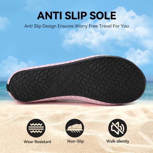 Image of Sixspace Water Shoes for Women Men Aqua Socks Swim Shower Beach Barefoot Pool Quick-Dry Non Slip Lake Surf
