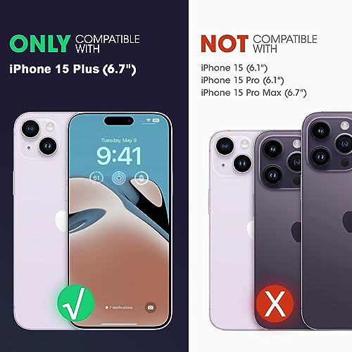 Battery Case for iPhone 15 Plus, Newest 9000mAh Ultra-Slim Rechargeable Protective Extended Charger Case Compatible with iPhone 15 Plus (6.7 inch) Charging Case Backup Power Support Carplay (Black)