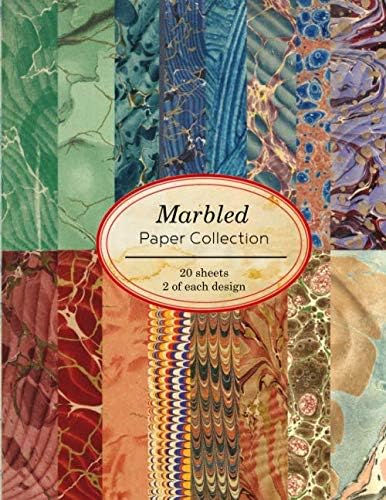 Marbled Paper Collection: 20 sheets of vintage marbled papers for bookbinding and other paper crafting projects (Vintage Papers for Collage and Paper Crafting)