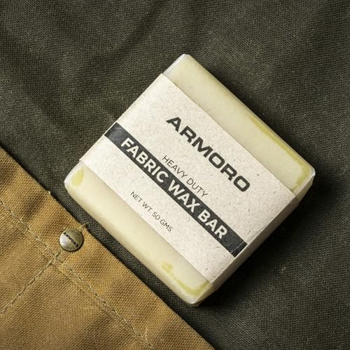 Image of Fabric Wax Bar | Water-Repellent Treatment for Jackets,Shoes, Soft Tops & Outdoor Gear | Long-Lasting Weatherproofing | Easy Apply Wax for Canvas, Cotton & Stitching Seams | 50 Grams