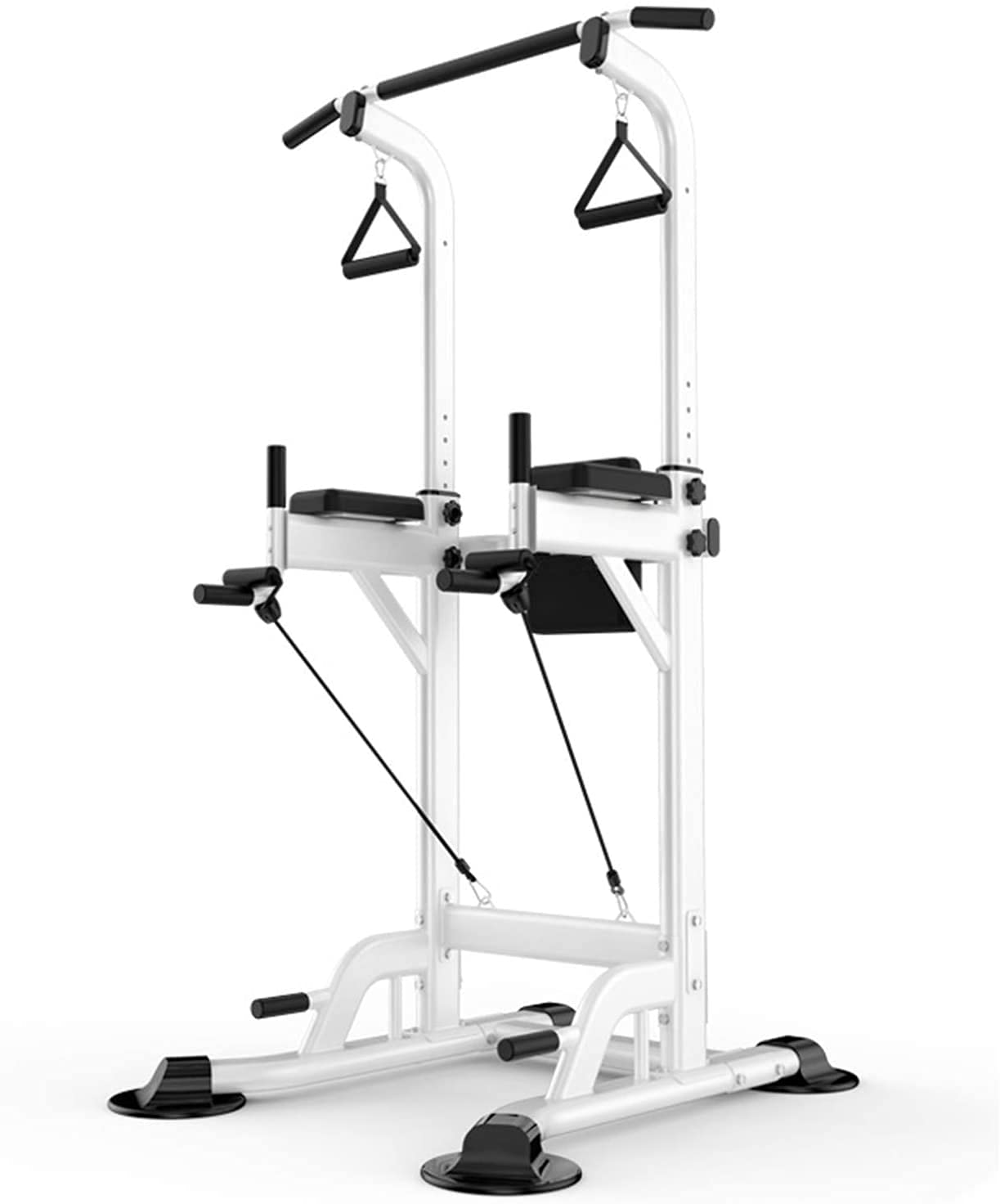 HTTGDGDH Pull-Up Bar Dip Station Parallel Bars Power Tower Home Gym Strength Training Equipment Supports Push-Ups Sit-Ups For Adults,