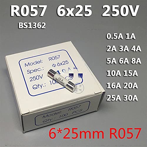 Fusible de rechange 6x25mm 25A céramique pour résoudre les coupures et protéger les équipements - 2