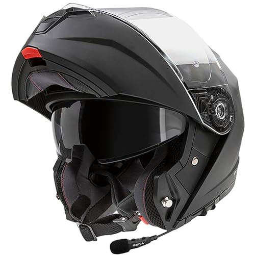 GARIBALDI G100 Bluetooth Sena Intercom Integrado Negro Mate - Casco de Moto Modular P/J + Pinlock - Casco con Visor Solar Homologado ECE (M)