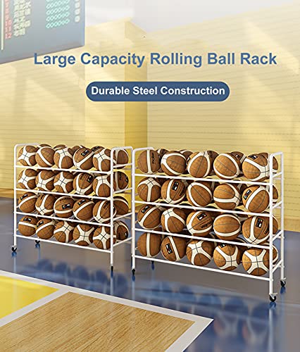 Ballenkar Rollende Basketbal Schiettrainingsstandaard, Stalen Rollende Opbergwagen voor Sportballen Met Wielen… - Image 3