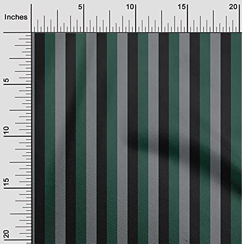 oneOone Cotton Poplin Teal Green Fabric Stripes Quilting Supplies Print Sewing Fabric By The Yard 42 Inch Wide-J9X