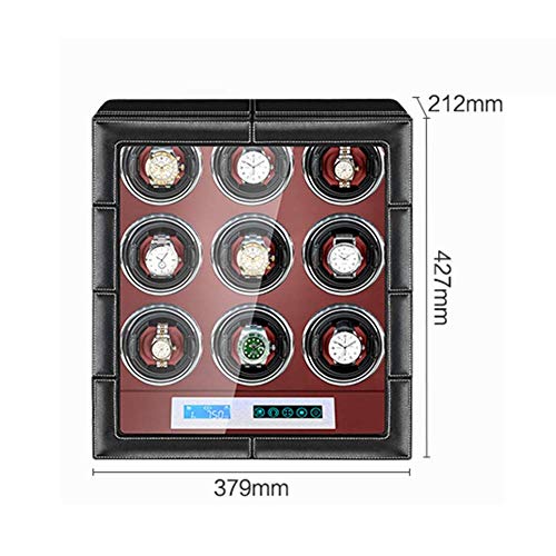 Estuche bobinador automático de 9 relojes con vitrina de exhibición 2
