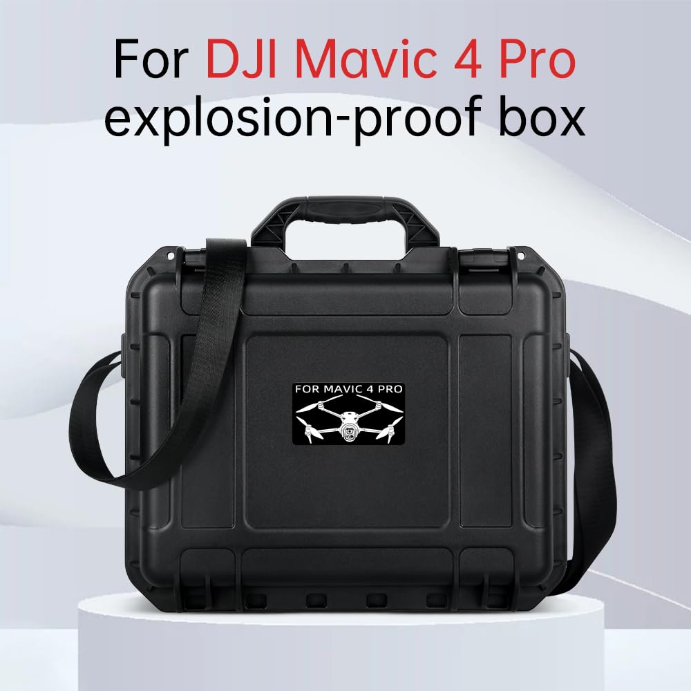 Generico Custodia di sicurezza professionale per DJI Mavic 4Pro Custodia protettiva impermeabile per il trasporto RC 2 Organizzatore di controllo remoto e accessori per droni