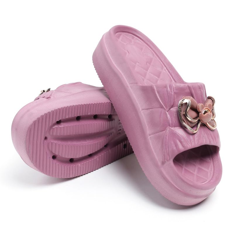Image of Richmen Women's EVA Sliders Slippers | Lightweight Anti-Slip Soft Cushioned Bathroom & Home Slides | Stylish Design Comfortable Indoor Outdoor Flip Flops for Ladies