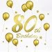 Tovaglioli di compleanno dorati 80° compleanno, tovaglioli 33 x 33 cm, 20 pezzi Happy Birthday tovaglioli per donna uomo 80 compleanno decorazione tavolo compleanno Sparkling Celebration