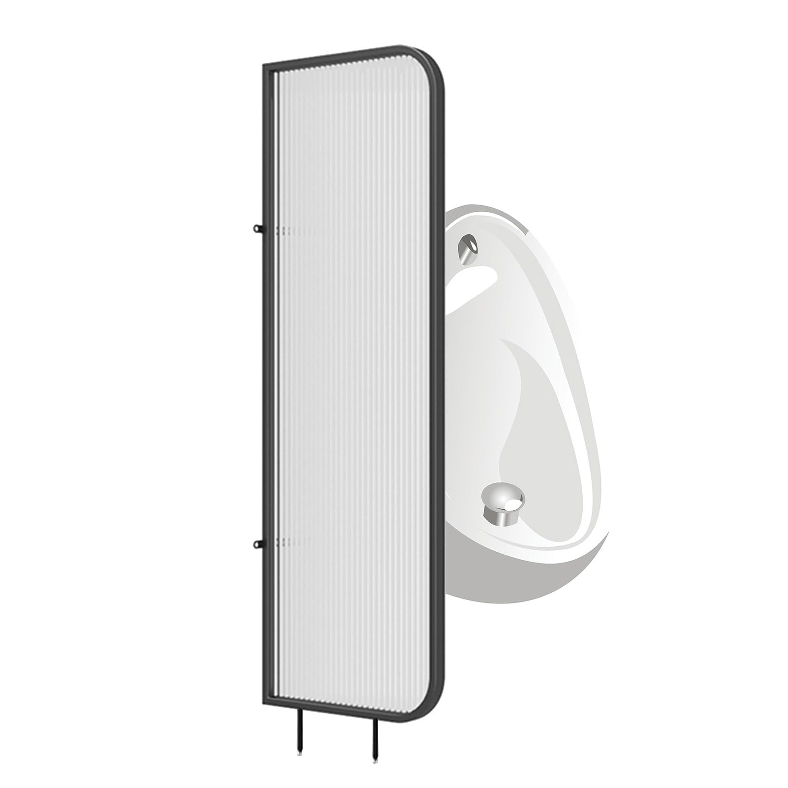 GJZQDKX Urinal Divider Privacy Screen,Wall-Mounted Urinal Partition - Translucent Tempered Glass Divider for Enhanced Privacy in Hotels, Schools & Public Restrooms - 40x110cm (15.7x43.3in) - Stylis