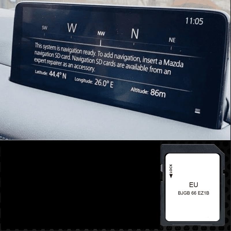 Aktualisierung der Kartographie GPS Navigation – Europa – 2025 (BJGB66EZ1B) – Kartendatenbank Q2.2023 – kompatibel mit Mazda Connect 2