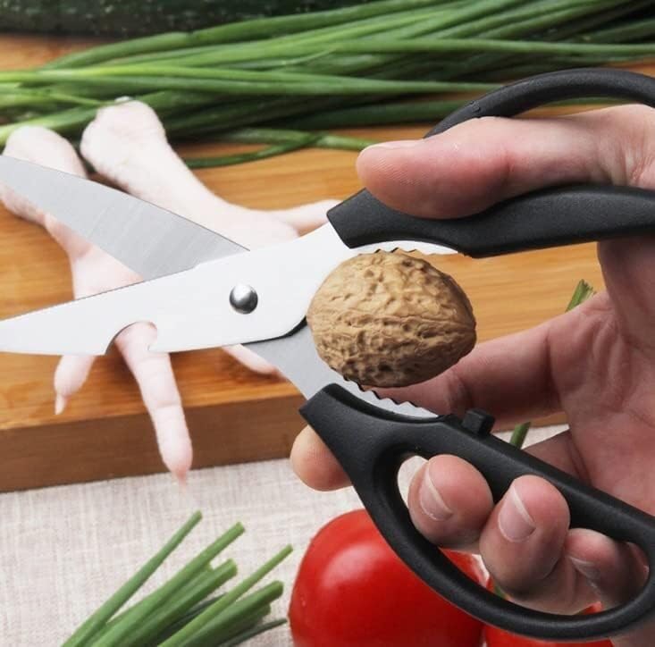Tijeras de Cocina, Tijeras para Aves de Corral, Tijeras de Cocina, Tijeras Multiusos, Tijeras de Cocina multifuncionales, Tijeras Negras de 8,27 Pulgadas