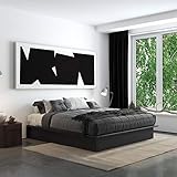 DHP Maven Platform, King Size Frame, Black Upholstered Beds,