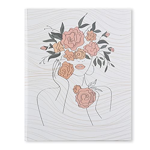 Image of PAPBOO Flower Women Hardbound Hardcover Notebook Diary, (22 X 17.5 cm, 80 GSM, 140 Single Ruled Pages) Journal, Gift