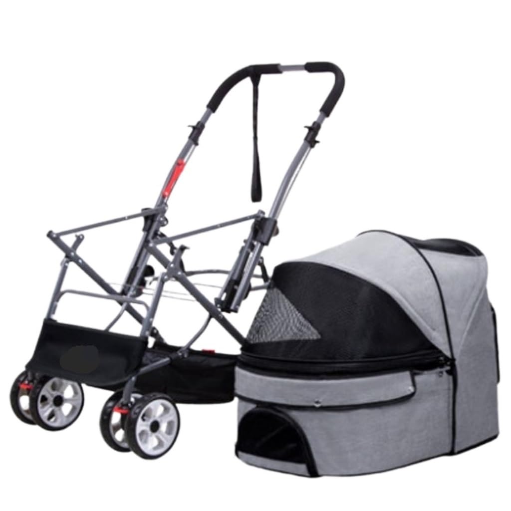 Pet Strollers Stroller Pet Stroller Four-Wheel Multi-cat and Dog Foldable Stroller Outdoor Travel Supplies Pet Stroller Medium G