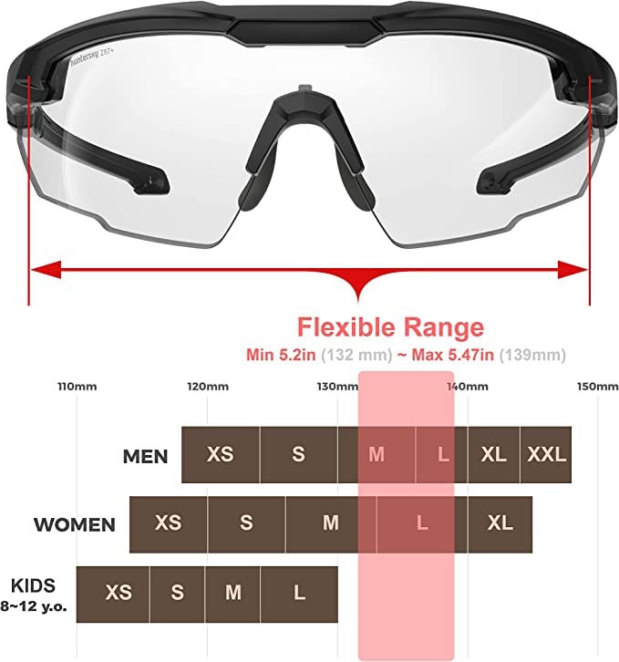 HUNTERSKY HTS 2 Pack Shooting Range Ballistic Glasses