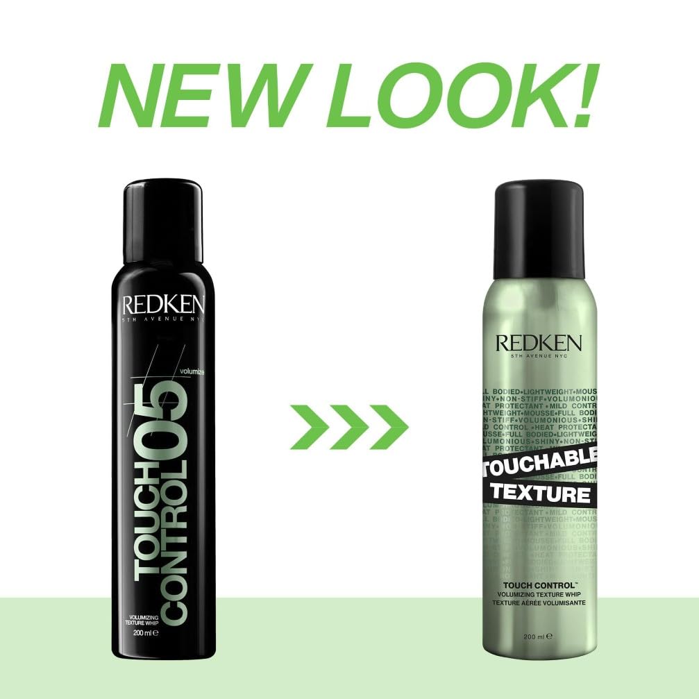 Redken Mousse Volumizzante e Texturizzante, Dona Corpo e Volume, Finish Naturale, Per Tutti i Tipi di Capelli, Formula Vegana con Olio di Ricino, Touchable Texture, 200 ml