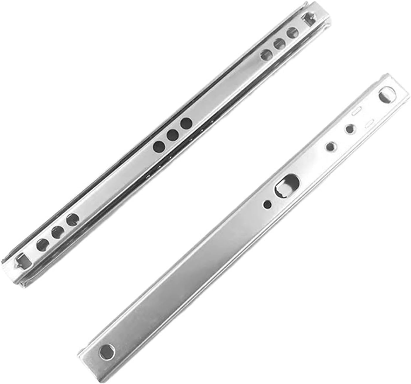 Esese One Color Drawer Slides Rails Track Guide Glides Runners, Steel Ball Slide Heavy Duty 10-15Kg Fully Extension Micro Bearing Runner 8/10/11/14/16 In(17Mm 9Inch 214Mm)