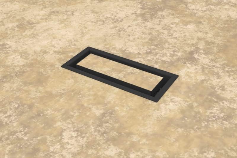 4x10 Black Heavy-Duty Metal Floor Register Vent Cover