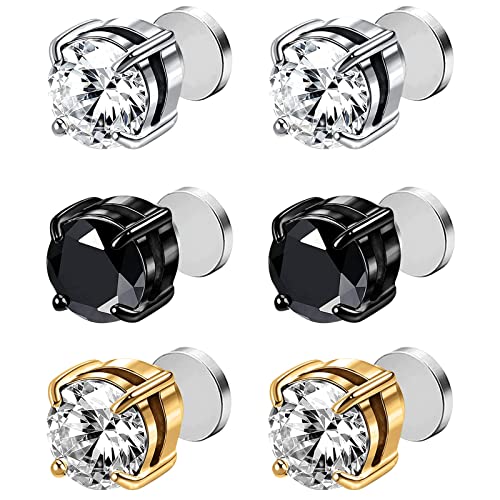 Murrayz Magnetique LymphflüSsigkeit Ohrringe, 3 Paar LymphflüSsigkeit Ohrringe, Negative Ionen Lymph Ohrringe, Amo'Thea Lymphactive Mag Studs, Nicht Durchbohrend (6mm) Cover
