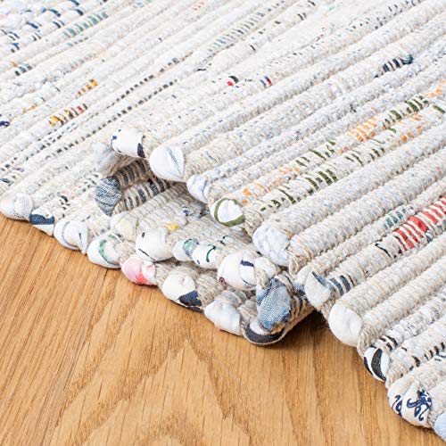 Tapete Boho Cuadrado de Algodón 8' Ivory y Multicolor miniatura 6