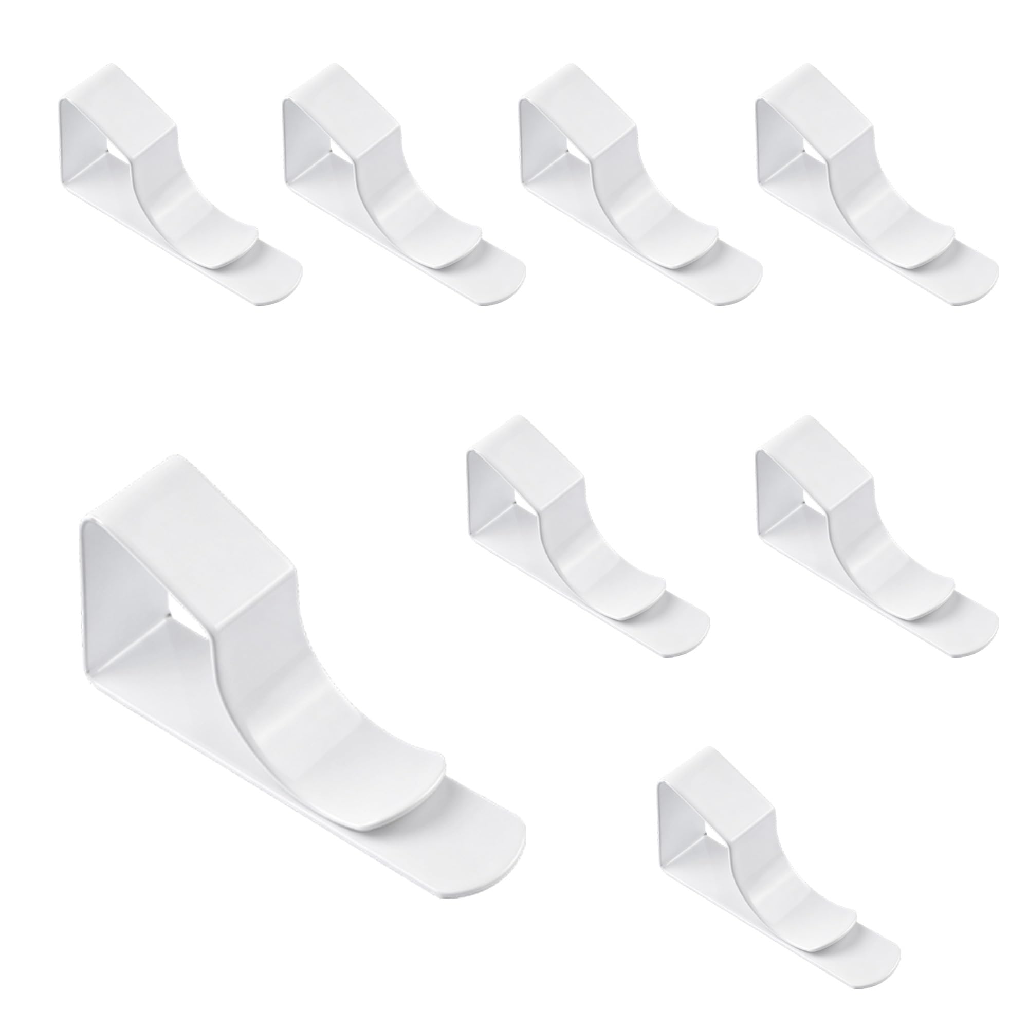 MOROBOR Tablecloth Clips, 8pcs Stainless Steel Table Cloth Cover Clamps Metal Table Cloth Holding Clip for Restaurant Picnics Marquees Weddings Graduation Party/White