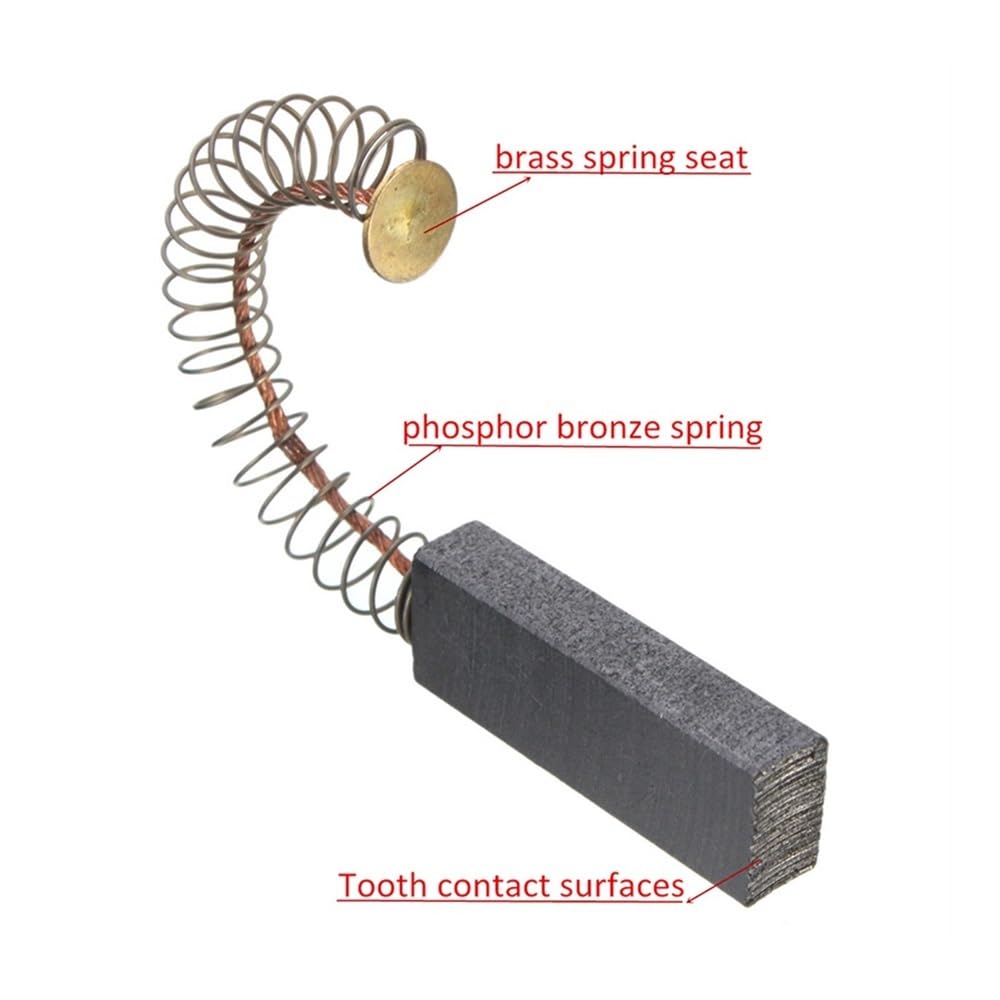 6 spazzole in grafite per motore elettrico, 32 x 11 x 6 mm, spazzole di ricambio durevoli per martelli e smerigliatrici