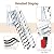 11FT Wall Mounted Retractable Attic Ladder, Folding Loft Stairs with 2 Handrails & Pull-Down System, Extra Wider Attic Stairs for Indoor, Garage, Basement, Storehouse, 660lb Load (Step 13)