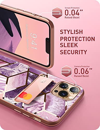 Image of i-Blason Cosmo Wallet Case for iPhone 13 Pro 6.1 inch (2021 Release), Slim Designer Wallet Protective Case with Card Holder Ameth