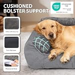 Orthopedic Dog Bed for Large Dogs - Extra Thick Supportive Dog Couch Bed, Pet Beds Sofa with Waterproof Washable Cover & Non-Slip Bottom, Grey, 38x28 Inch - Image 2