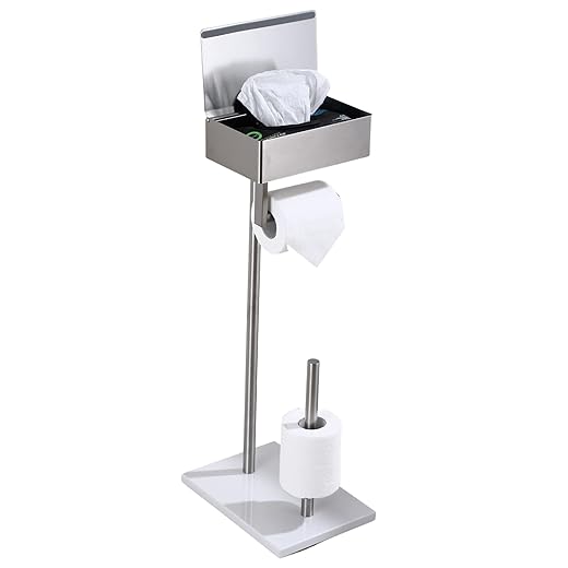 Day Moon™ Toilettenpapierhalter Stehend, Feuchtes Toilettenpapier Box - Toilettenpapierhalter Mit Feuchttücherbox, Toilettenpapierhalter Mit Ablage - Toilettenpapierhalter Edelstahl