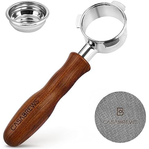 CASABREWS 51mm Bottomless Portafilter with Filter Basket and Puck Screen, 3 Ears Espresso Portafilter Fits CASABREWS CM5418, 3700Essential, 3700Gense, 3700Pro Cover