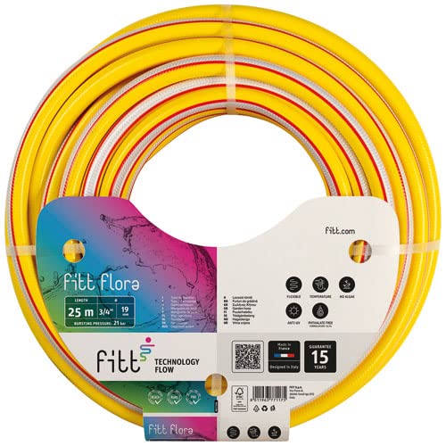 FITT 770423062559000 Flora Hose 6 Layers Heavy Duty 19 mm x 25 m, Colourless, One Size
