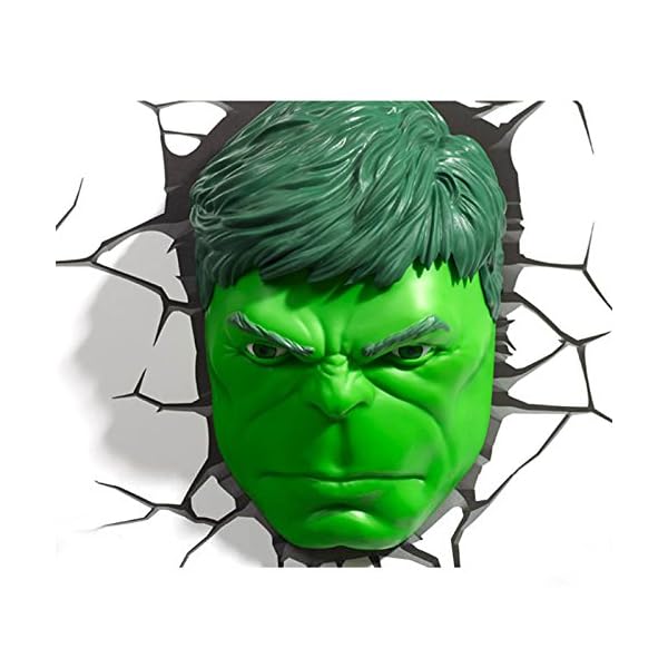 Jessecos Marvel Avengers HULK Head Gesicht Kopf 3D Deco Wandlampe Nachtleuchte