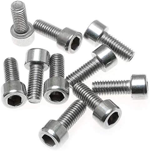 PSCCO 10pcs M5x12mm Bike Water Bottle Cage Bolts Hex Socket Tapping Screw for Cycling Bottle Holder Bracket Rack Accessories