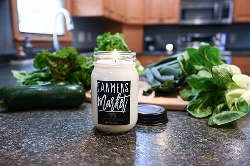 Image of Milkhouse Farmers Market Soy Candle, 13 oz Mason Jar, 70+ Hr Burn