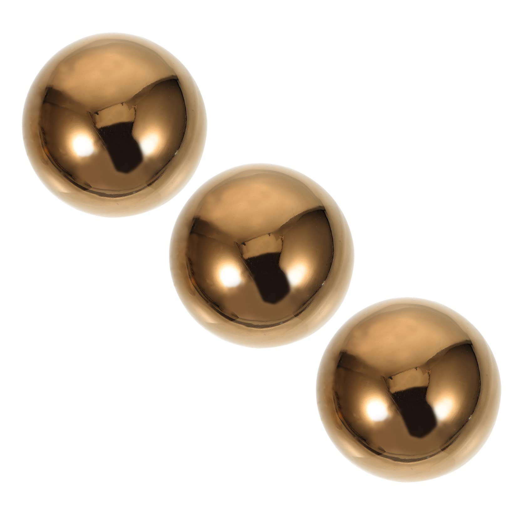 Yardenfun 3pcs Stainless Steel Gazing Balls Hollow Round Sphere Decor with Mirror Surface for Durable Resistant Outdoor Decorative Accessories