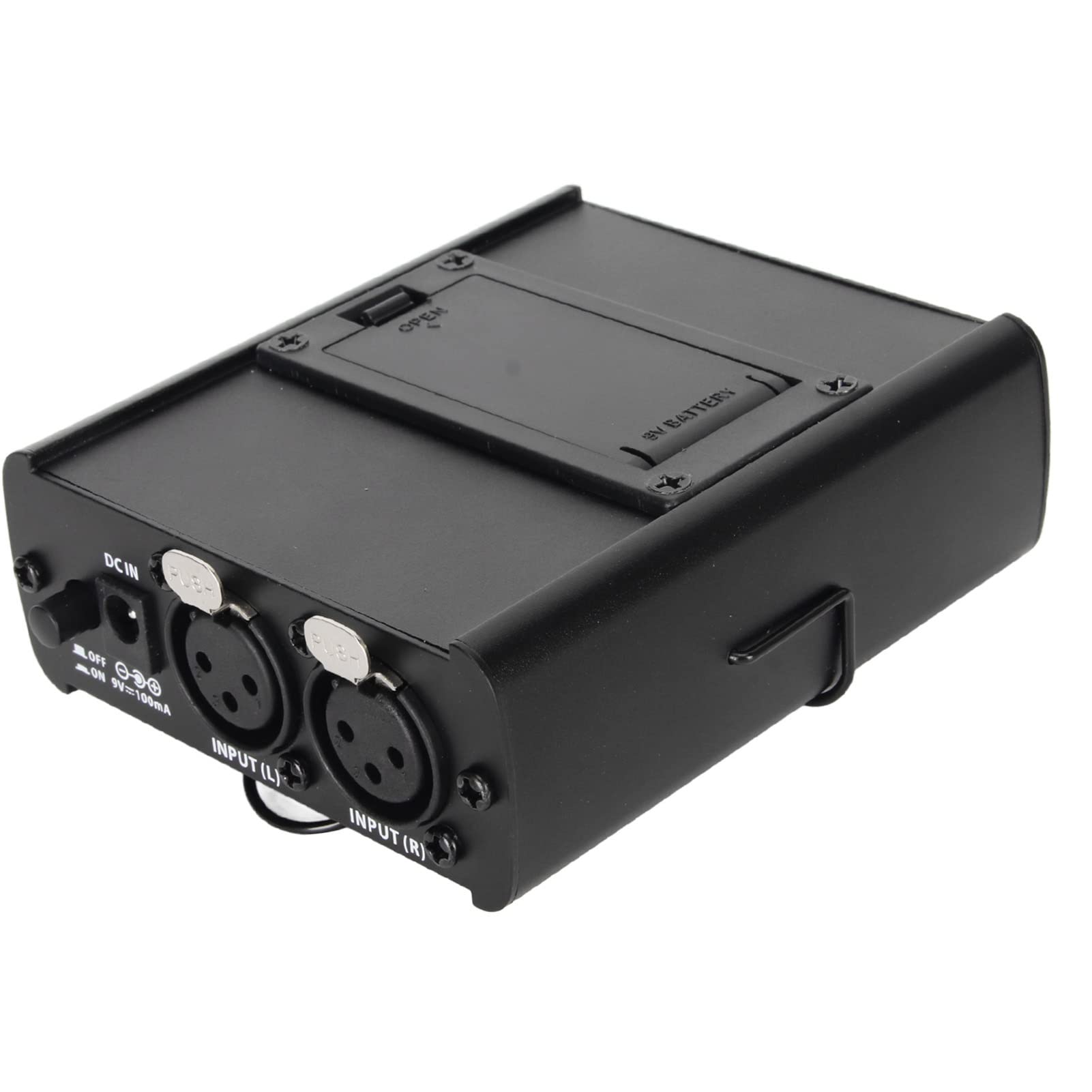 Fabater Przenośny Miniwzmacniacz Słuchawkowy, 2-kanałowy Pasywny Mikser Stereo z Dwoma Wejściami XLR, Studyjny Wzmacniacz Słuchawkowy z Wyjściem 3,5 Mm, Regulacja Głośności i Balansu, Brak