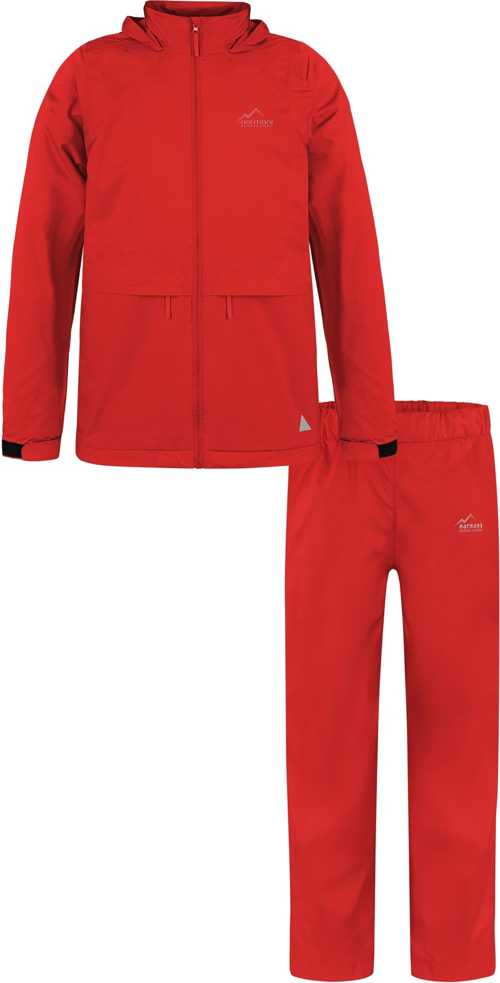 normani Kinder Kids Regenanzug aus Regenjacke mit Kapuze und Regenhose - 100% Wasserdicht + Winddicht absoluter Wetterschutz