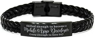 Mobile App Developer Bracelet Gifts, Skilled Enough to Become a Mobile App Developer Crazy Enough to Love it, Mobile App Developer Student Graduation, Sarcasm Gifts for Friend Mobile App Developer