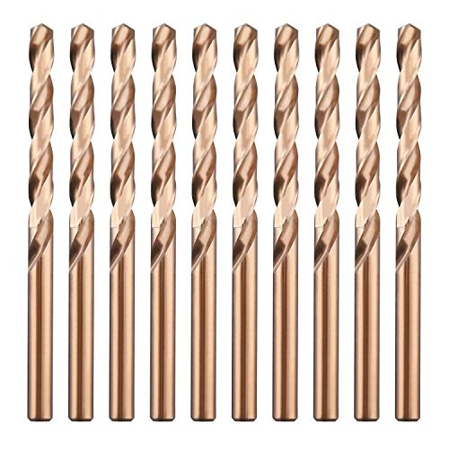 1/4" M35 Cobalt HSS Jobber Length Twist Drill Bit with Straight Shank,Heavy Duty