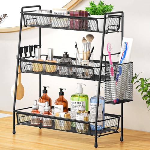 VITVITI 3-Tier Bathroom Organizer Countertop, Metal Wire Mesh Bathroom Counter Organizer Storage...